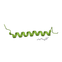 The deposited structure of PDB entry 6dhf contains 2 copies of Pfam domain PF01788 (PsbJ) in Photosystem II reaction center protein J. Showing 1 copy in chain I [auth J].