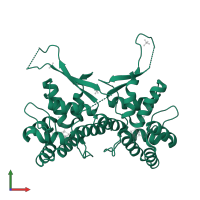 DNA primase large subunit in PDB entry 6dhw, assembly 1, front view.