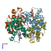 PDB entry 6di4 coloured by chain, top view.