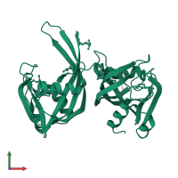 Nucleoside triphosphatase NudI in PDB entry 6dt3, assembly 1, front view.