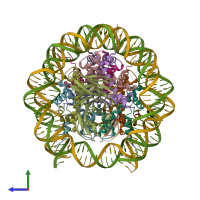 PDB entry 6e0c coloured by chain, side view.