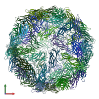 PDB entry 6e2r coloured by chain, front view.