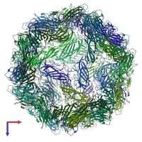 PDB entry 6e2z coloured by chain, top view.