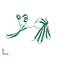 PDB entry 6e50 coloured by chain, front view.