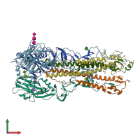 PDB entry 6e7h coloured by chain, front view.