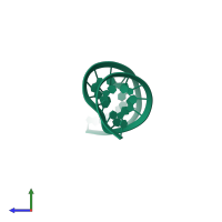 PDB entry 6e7l coloured by chain, side view.