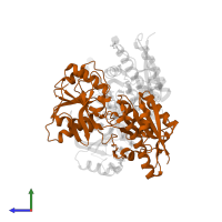 Glutamate receptor ionotropic, NMDA 2B in PDB entry 6e7s, assembly 1, side view.