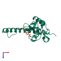 PDB entry 6e8m coloured by chain, top view.