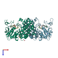 PDB entry 6e8z coloured by chain, top view.