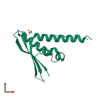 PDB entry 6ecm coloured by chain, front view.