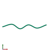 PDB entry 6eex coloured by chain, front view.