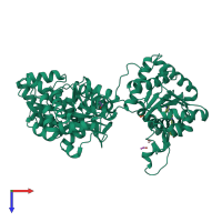 PDB entry 6eg3 coloured by chain, top view.