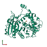 PDB entry 6ehn coloured by chain, front view.