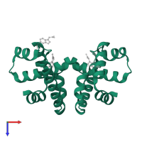 Trp operon repressor in PDB entry 6ejw, assembly 2, top view.