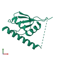 PDB entry 6eld coloured by chain, front view.