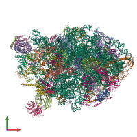 PDB entry 6elz coloured by chain, front view.