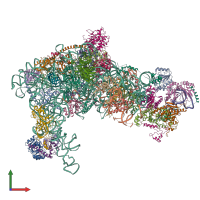 PDB entry 6em4 coloured by chain, front view.