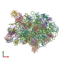 PDB entry 6em5 coloured by chain, front view.