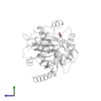beta-D-ribopyranose in PDB entry 6ema, assembly 1, side view.