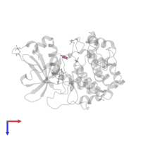 beta-D-ribopyranose in PDB entry 6ema, assembly 1, top view.