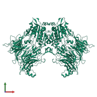 Dipeptidyl peptidase 8 in PDB entry 6eot, assembly 2, front view.