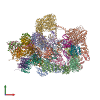 PDB entry 6epc coloured by chain, front view.