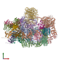 PDB entry 6epd coloured by chain, front view.