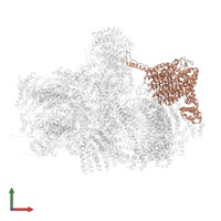 26S proteasome non-ATPase regulatory subunit 1 in PDB entry 6epe, assembly 1, front view.