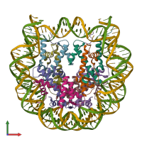 PDB entry 6esf coloured by chain, front view.