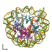 PDB entry 6esg coloured by chain, front view.