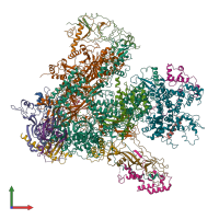 PDB entry 6eu3 coloured by chain, front view.