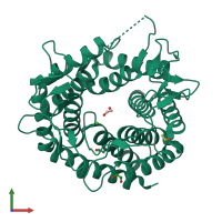PDB entry 6f04 coloured by chain, front view.