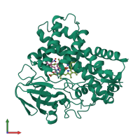 PDB entry 6f0c coloured by chain, front view.