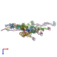 PDB entry 6f1t coloured by chain, top view.