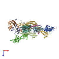 PDB entry 6f1u coloured by chain, top view.