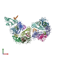 PDB entry 6f2s coloured by chain, front view.