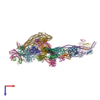 PDB entry 6f3a coloured by chain, top view.