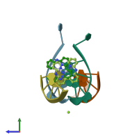 PDB entry 6f3c coloured by chain, side view.