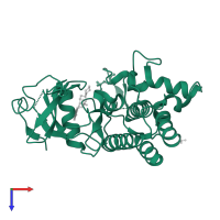 Interleukin-1 receptor-associated kinase 4 in PDB entry 6f3e, assembly 1, top view.