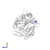 SODIUM ION in PDB entry 6f4u, assembly 1, side view.