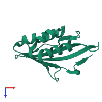 Steroid Delta-isomerase in PDB entry 6f4y, assembly 1, top view.