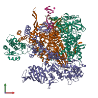 PDB entry 6f5o coloured by chain, front view.
