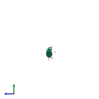 PDB entry 6f5x coloured by chain, side view.