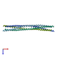 PDB entry 6f63 coloured by chain, top view.