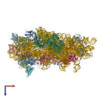 PDB entry 6fai coloured by chain, top view.