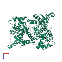 Glutamate receptor 2 in PDB entry 6faz, assembly 1, top view.