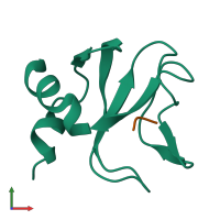 PDB entry 6fc6 coloured by chain, front view.