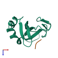 PDB entry 6fc6 coloured by chain, top view.