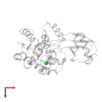 CHLORIDE ION in PDB entry 6fdk, assembly 1, top view.