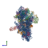 PDB entry 6fec coloured by chain, side view.